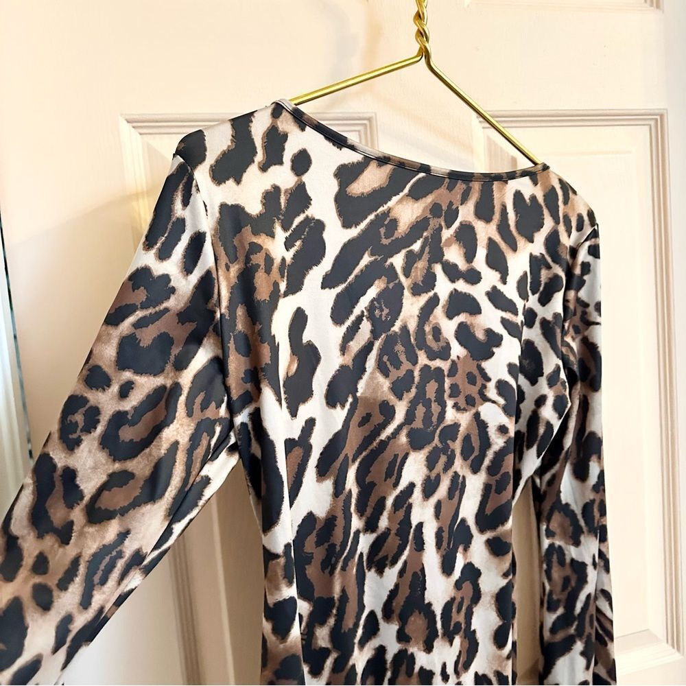 Leopard Print Mini Dress - Picture 3 of 5